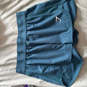 Teal Athletic Shorts with Logo